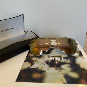 SALT. Striker Rose Gold/Rose Mirror RG Titanium Polarized Sunglasses 59-15(140)